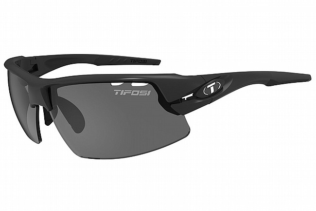 Tifosi Crit Sunglasses Matte Black - Smoke/AC Red/Clear Lenses