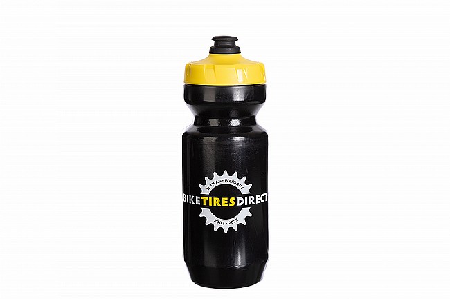 BikeTiresDirect 20th Anniversary Purist Water Bottle Front of Bottle