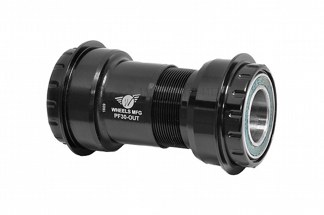 Wheels Mfg PF30 Outboard ABEC-3 Threaded Bottom Brackets Black - 24/22mm For Sram GXP
