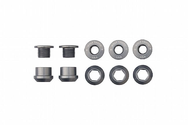 Wolf Tooth Components Set of 5 Alloy Chainring Bolts for 1x Drivetrains Gunmetal Grey
