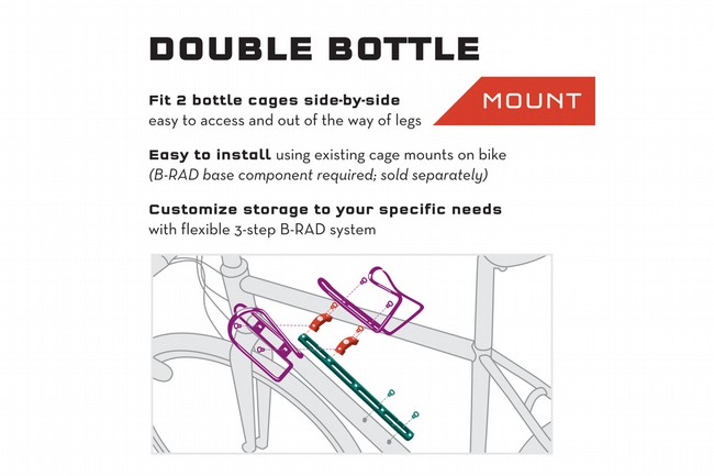 Wolf Tooth Components B-RAD Double Bottle Adapter [B-RAD-ADPT-DB] At ...