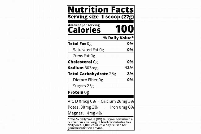 Tailwind Nutrition Endurance Fuel (12 Single Servings) Tailwind Nutrition Endurance Fuel Nutrition Facts