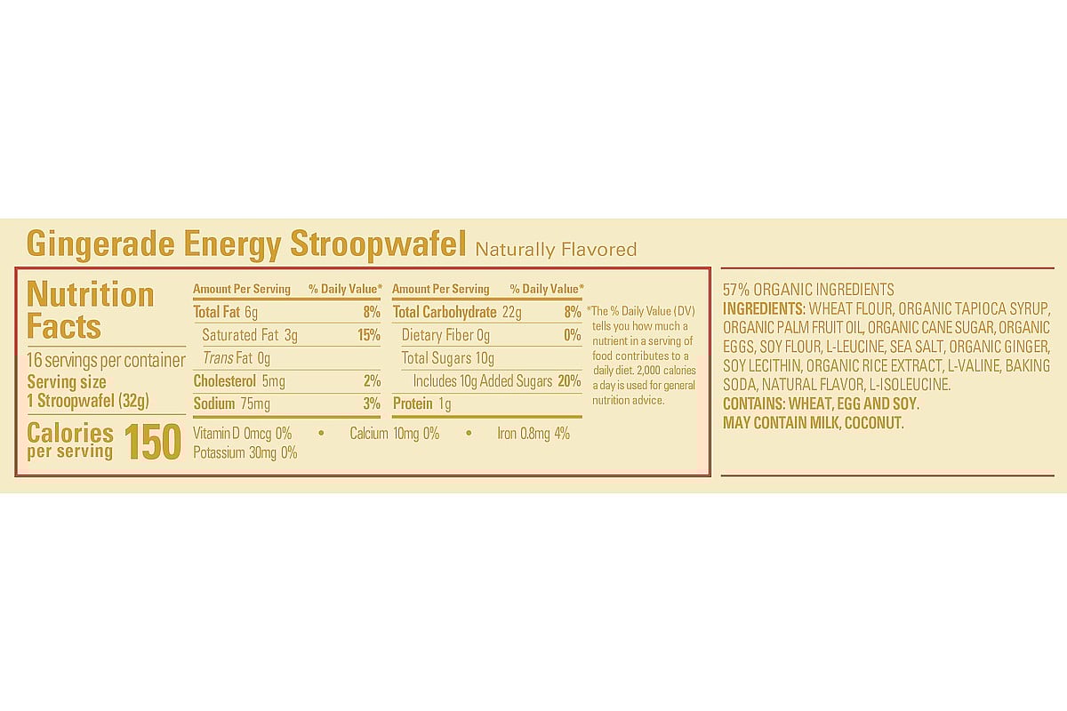 Gingerade Nutrition Facts