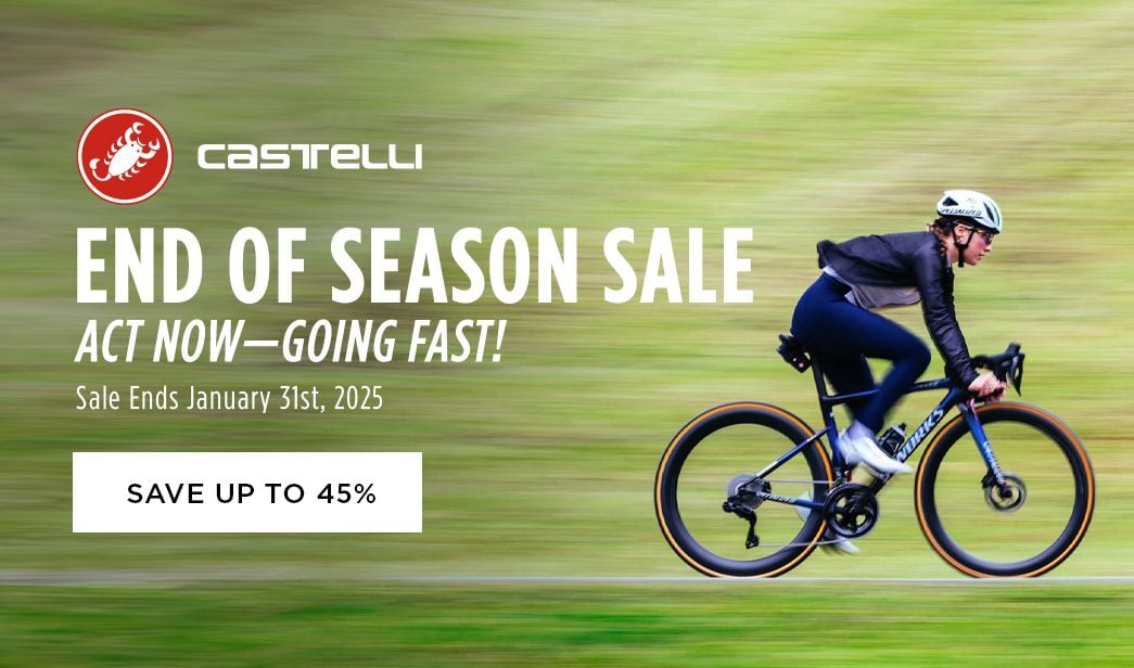 Click for Castelli End of Season Sale Act Now â€” Going Fast! Save up to 45