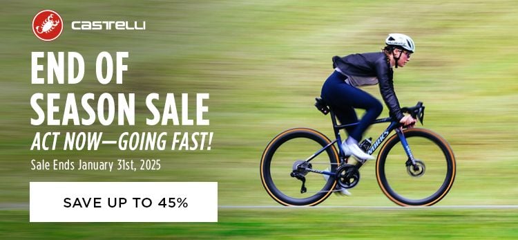 Click for Castelli End of Season Sale Act Now â€” Going Fast! Save up to 45