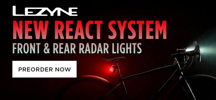 Click for Lezyne New React System Front and Rear Radar LIghts Preorder Now