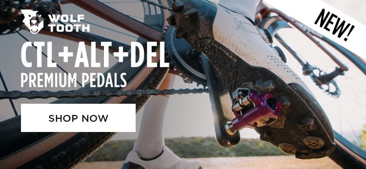 Click for Wolf Tooth CLT ALT DEL Premium Pedals Shop Now