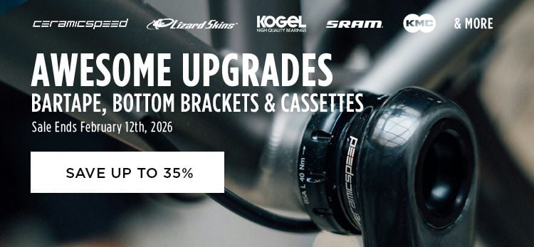 Click for Awesome Upgrades Bartape, Bottom Brackets and Cassettes Save up to 30